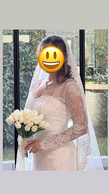 Fransız Danteli Gelinlik - Görsel 7