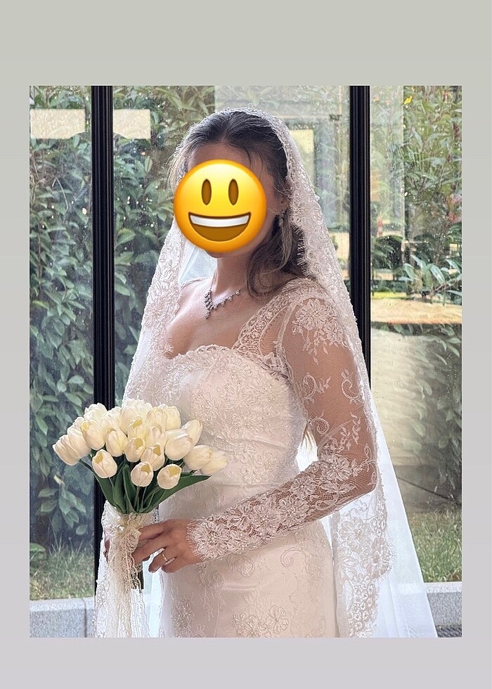 Fransız Danteli Gelinlik - Görsel 5