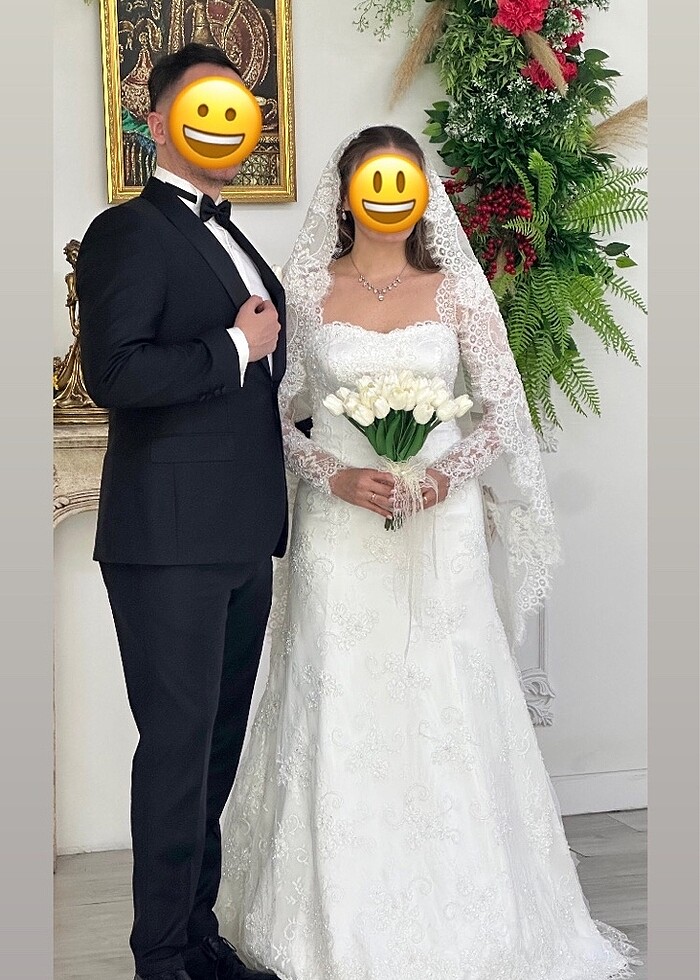 Fransız Danteli Gelinlik - Görsel 3