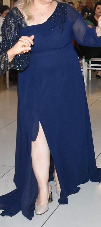 Büyük Beden Kadın Abiye Elbise - Görsel 5