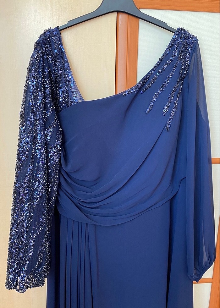 Büyük Beden Kadın Abiye Elbise - Görsel 3