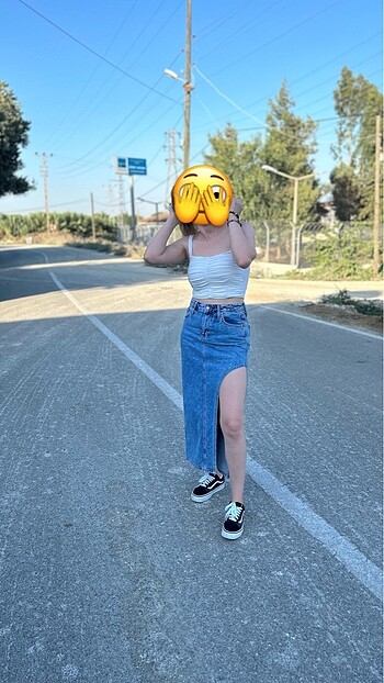 s Beden mavi Renk Kot etek