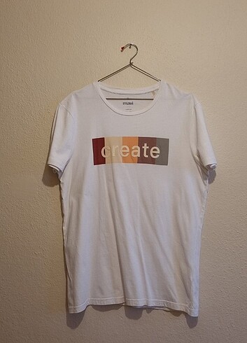 l Beden Mavi Marka - beyaz tshirt 