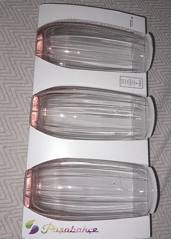 Paşabahçe Su Bardağı 3lü Linka pembe 500cc 3'lü Uzun Bardak Seti - Görsel 4