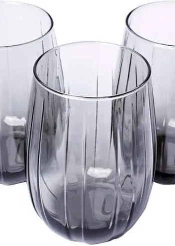 Paşabahçe Su Bardağı 3lü Linka Gri500cc 3'lü Uzun Bardak Seti - Görsel 2