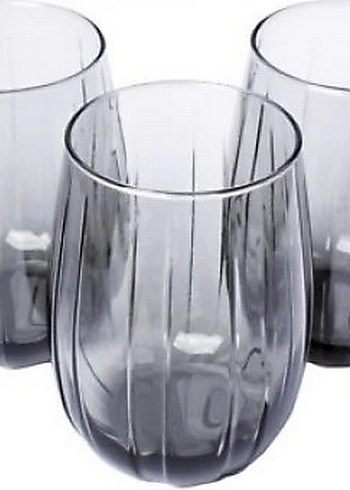 Paşabahçe Su Bardağı 3lü Linka Gri500cc 3'lü Uzun Bardak Seti - Görsel 5