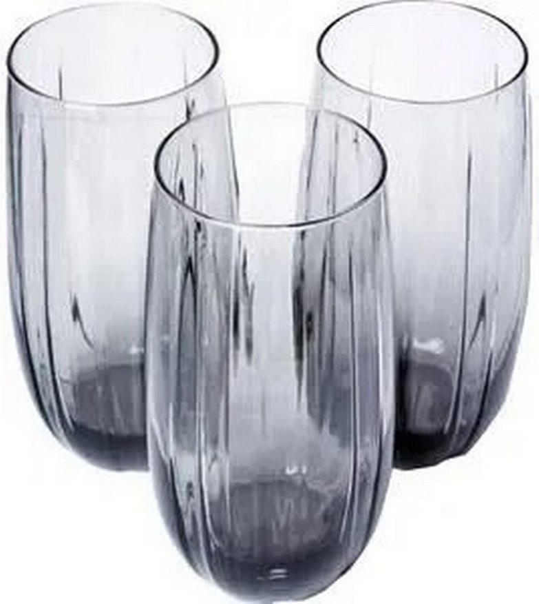 Paşabahçe Su Bardağı 3lü Linka Gri500cc 3'lü Uzun Bardak Seti - Görsel 4