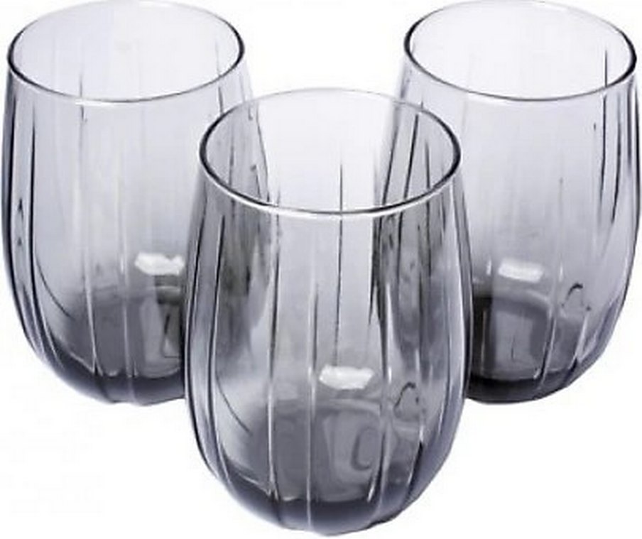 Paşabahçe Su Bardağı 3lü Linka Gri500cc 3'lü Uzun Bardak Seti - Görsel 5