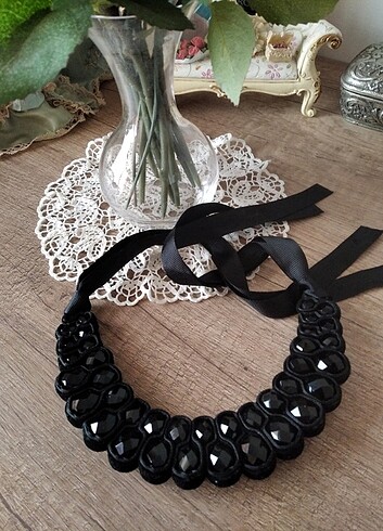 Tasarımcı Kristal boncuk tasarım kolye