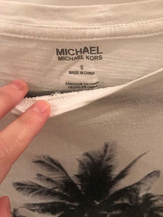 s Beden beyaz Renk Michael Kors marka orijinal pamuk tshirt 