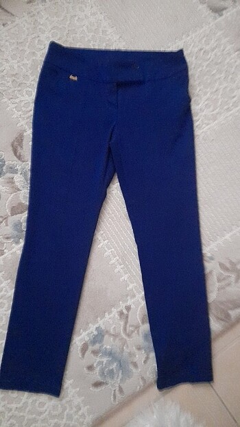 Parlament mavisi kumaş pantalon