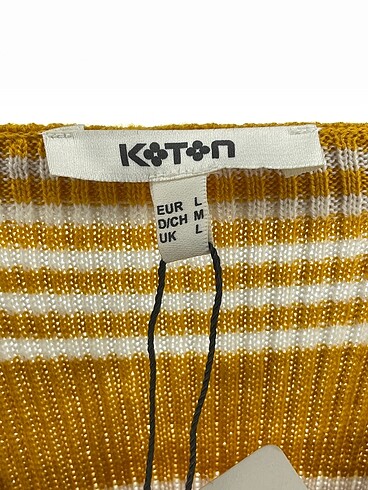 l Beden sarı Renk Koton Kazak / Triko %70 İndirimli.