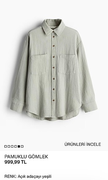 H&M pamuklu gömlek