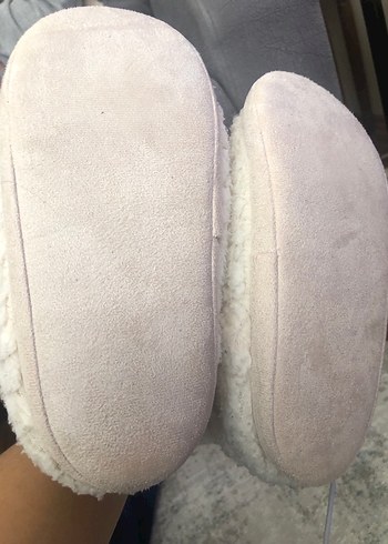 Kızlar için Beyaz Nakışlı Sıcak Ev Terliği - Görsel 4