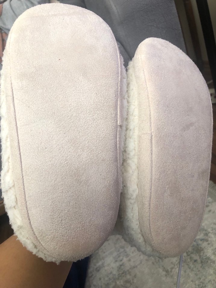 Kızlar için Beyaz Nakışlı Sıcak Ev Terliği - Görsel 4