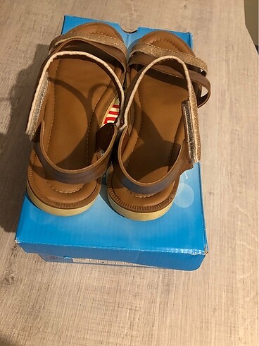 33 Beden kahverengi Renk Koz çocuk sandalet