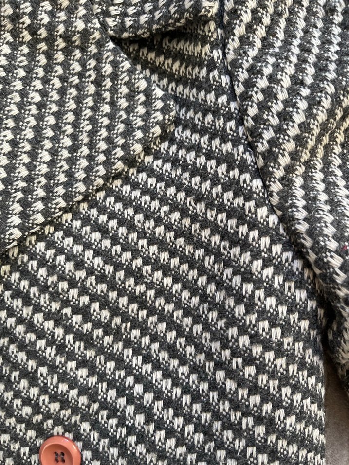 Gri Düğmeli Midi Kadın Yün Kaban - Görsel 4