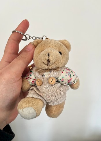 Çiçek Desenli Gömlekli Kahverengi Peluş Ayıcık - Görsel 2