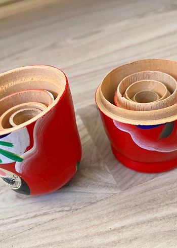 Renkli Kırmızı Rus Matruşka Bebek Seti - Görsel 2