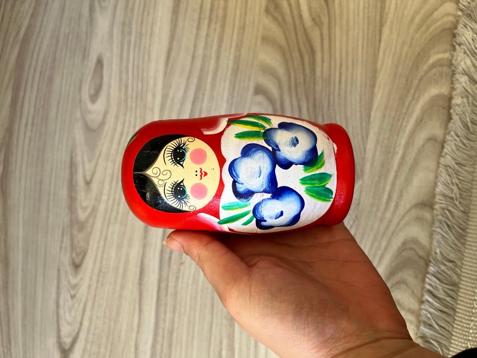 Renkli Kırmızı Rus Matruşka Bebek Seti - Görsel 3