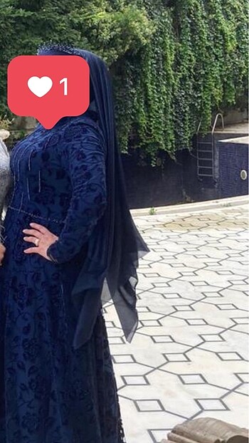 Zara Çalıkuşu flok baskı simli abiye
