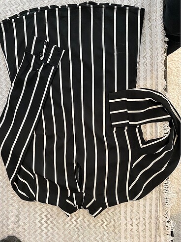 Şifon karpuz kol gömlek - Görsel 4