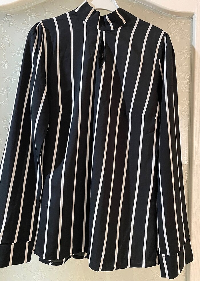 Şifon karpuz kol gömlek - Görsel 2