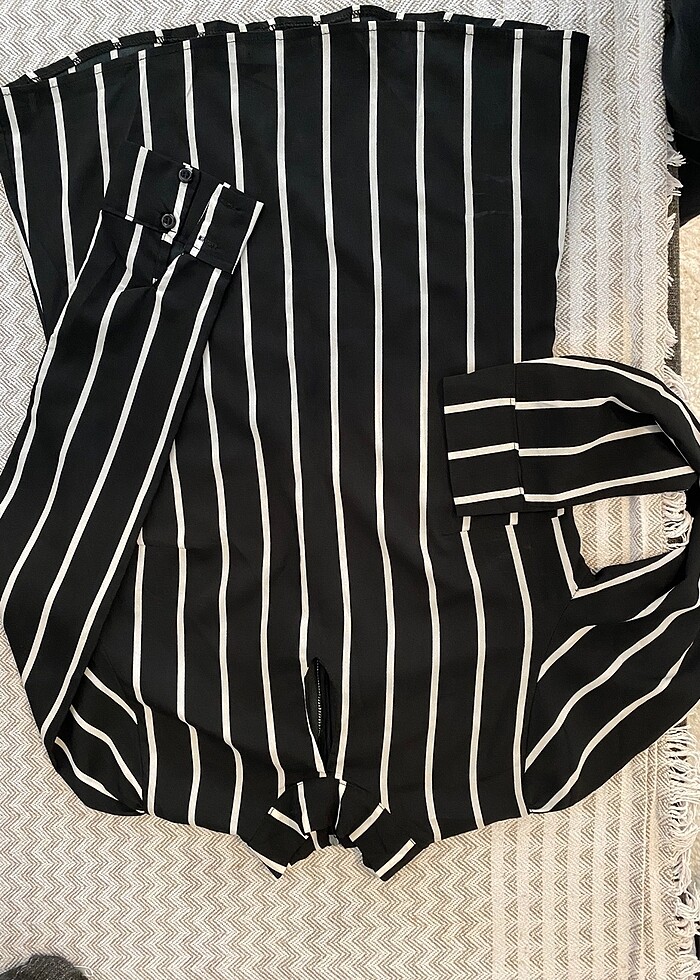 Şifon karpuz kol gömlek - Görsel 4