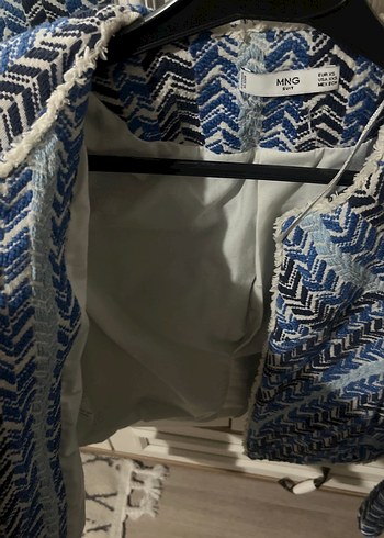 Mavi Gri Kadın Midi Ceket - Görsel 2