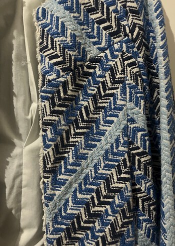 Mavi Gri Kadın Midi Ceket - Görsel 3