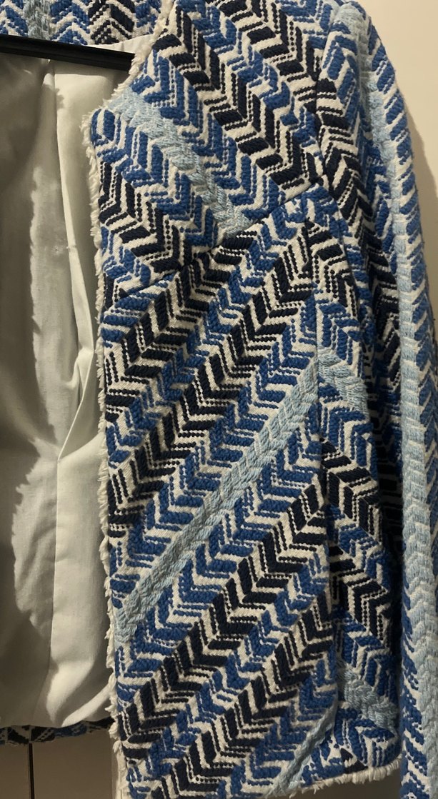 Mavi Gri Kadın Midi Ceket - Görsel 3