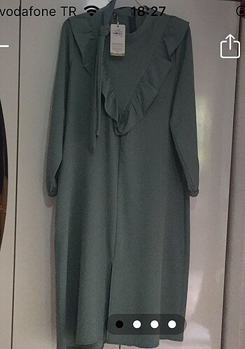 46 Beden yeşil Renk Ayrobin efil efil tunik pantolon takım