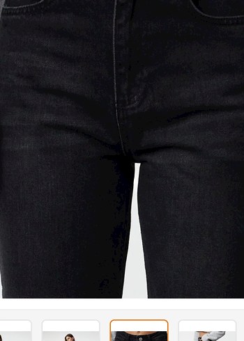 Trendyolmilla siyah yüksek bel düz kesim pantolon - Görsel 2