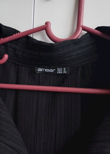 Düğmeli Siyah Kadın Gömlek - Görsel 2