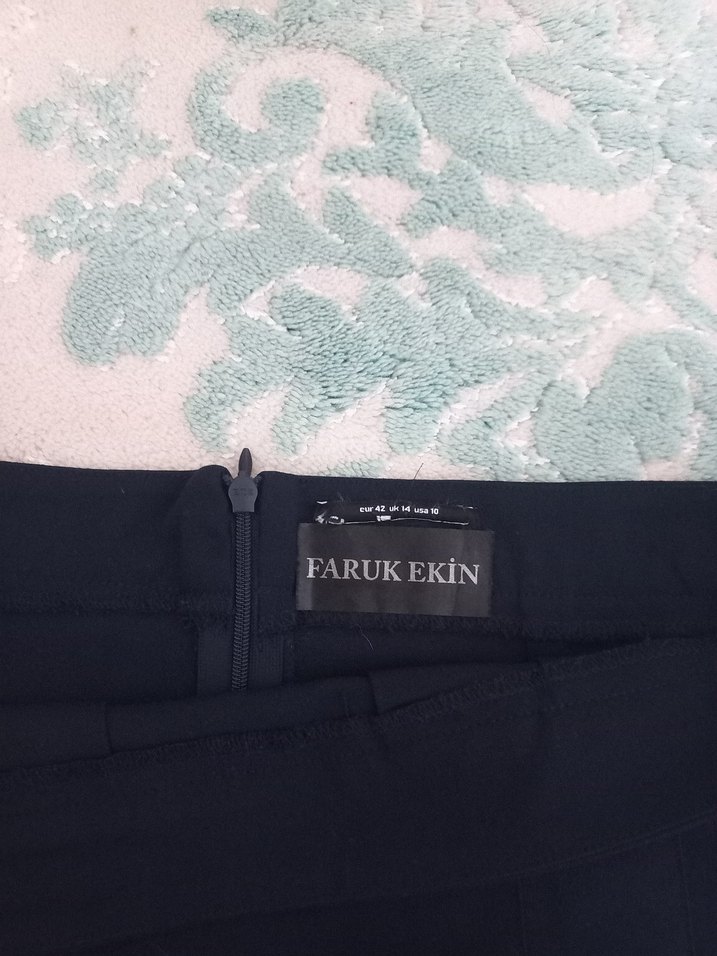 Kadın Lacivert Pileli Mini Etek - Görsel 2