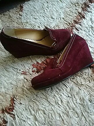 37 Beden bordo Renk Suet rengi topuklu ayakkabı