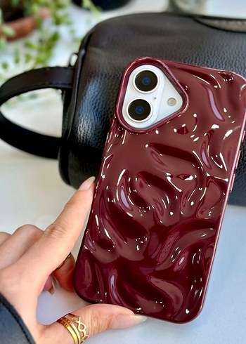 İphone 16 Bordo Parlak Telefon Kılıfı - Görsel 2