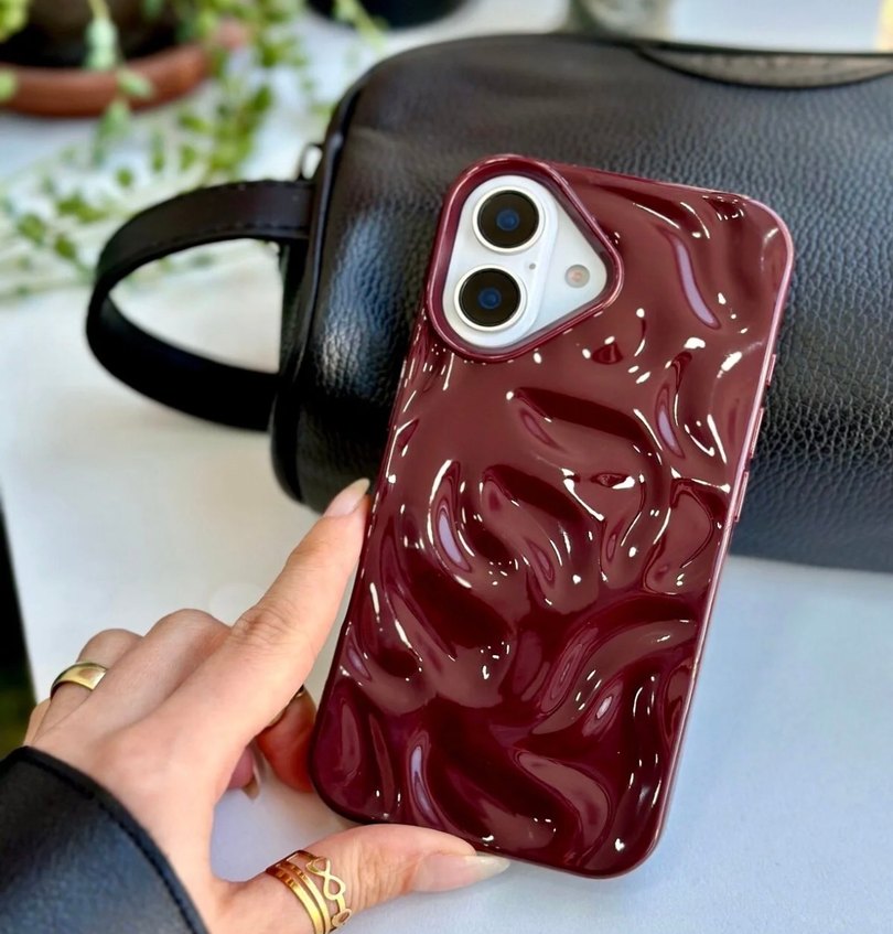 İphone 16 Bordo Parlak Telefon Kılıfı - Görsel 2
