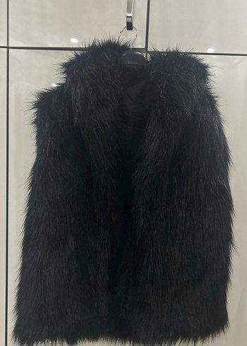 Siyah Kürk yelek - Görsel 3