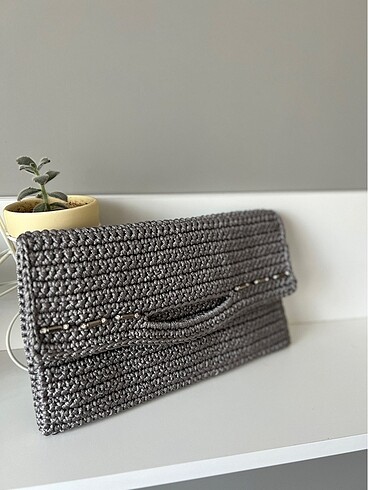 El Örgüsü Clutch Çanta