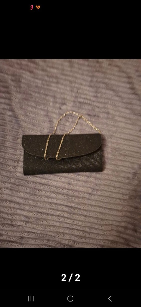 Siyah simli Kadın Portföy Çanta - Görsel 2