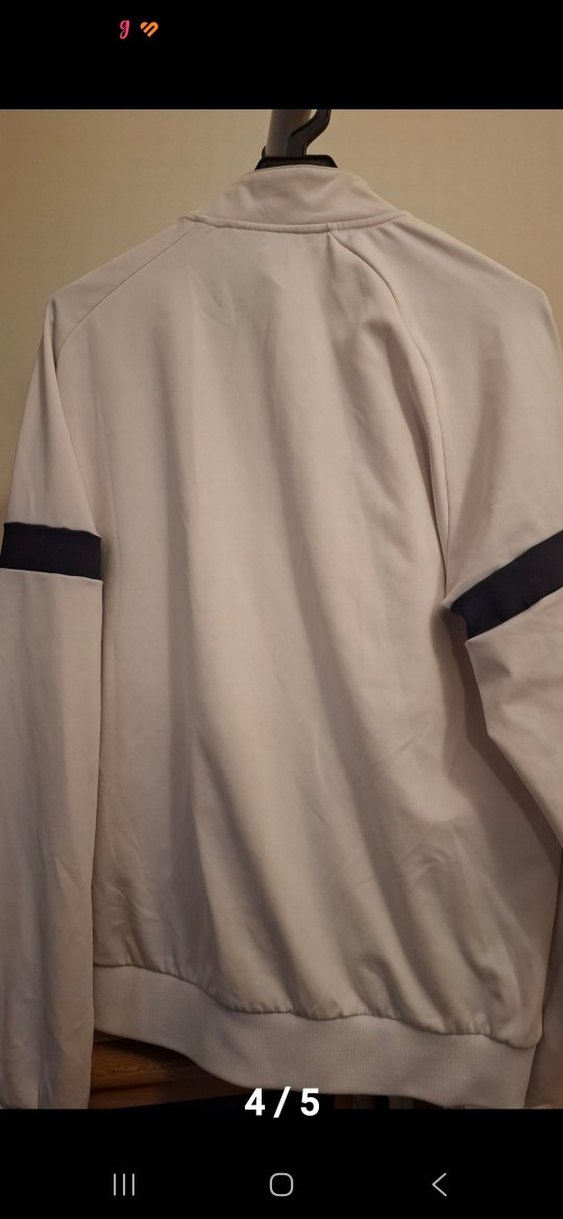 Erkek Beyaz Fermuarlı Sweatshirt LOTTO eşofman üstü - Görsel 4