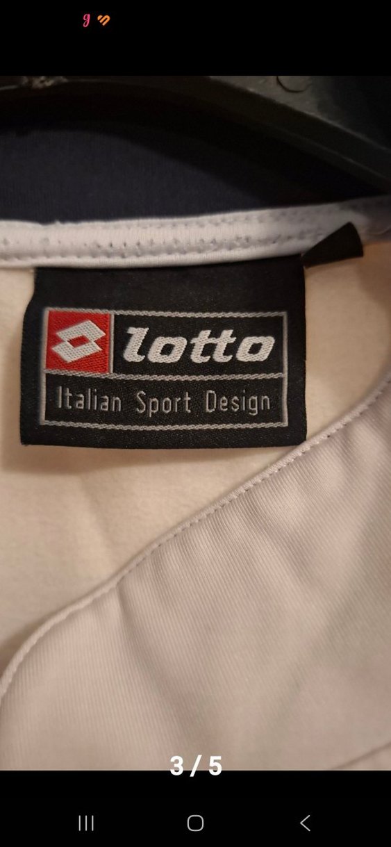 Erkek Beyaz Fermuarlı Sweatshirt LOTTO eşofman üstü - Görsel 3