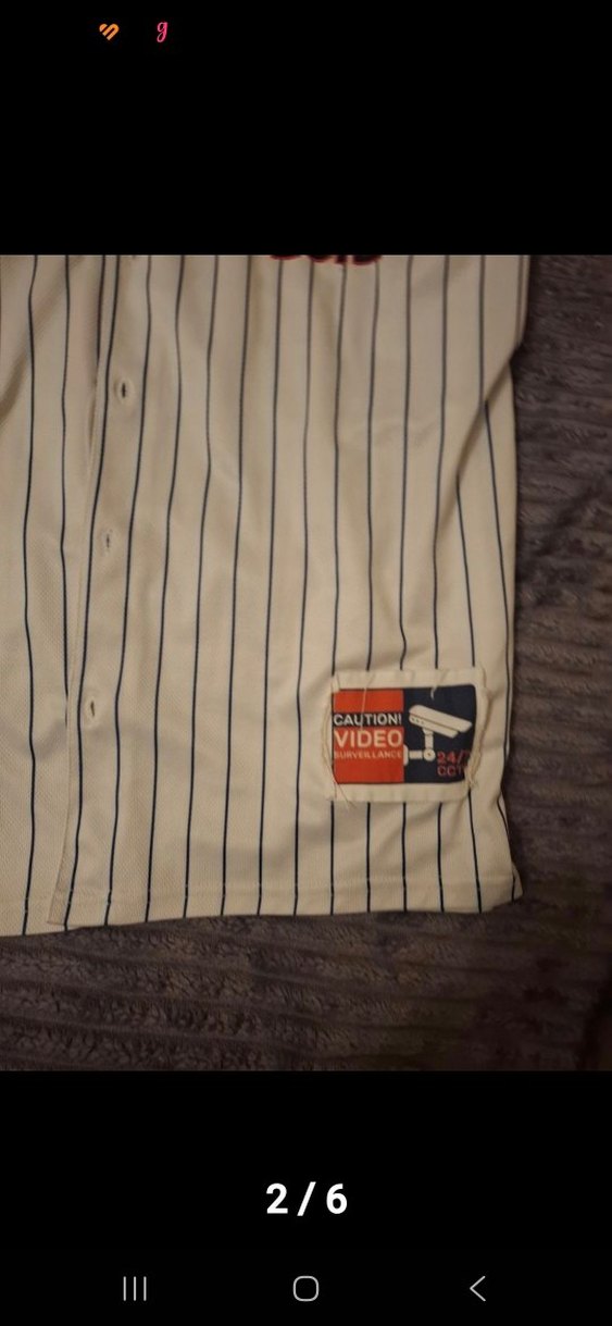 Düğmeli Beyaz Çizgili Vintage Erkek Tişört - Görsel 5