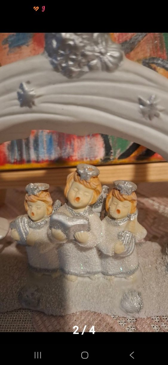 Beyaz Melek Figürlü Mumluk - Görsel 2