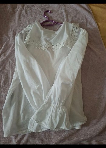 V Yaka Fırfırlı Nakışlı Bohem Kadın Bluz - Görsel 5