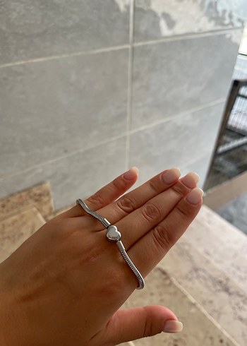 Pandora çelik Pandora Zincir Detaylı Gri Kadın Bileklik
