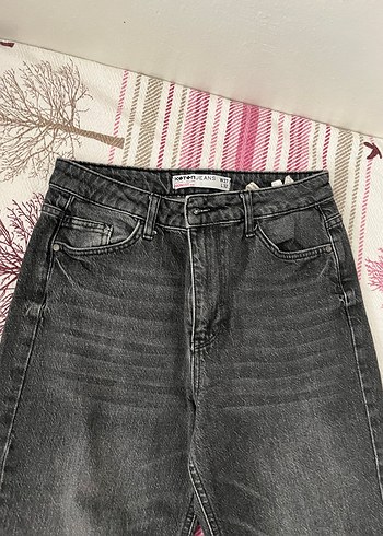 l Beden gri Renk Gri Regular Fit Denim Kadın Pantolon
