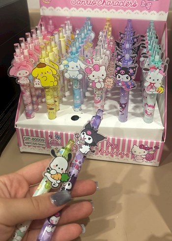 Pastel Renkli Sanrio Karakterli Tükenmez Kalem