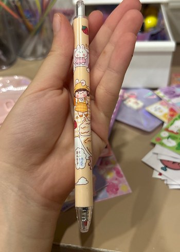  Pastel Bej Renkli Sevimli Desenli Tükenmez Kalem